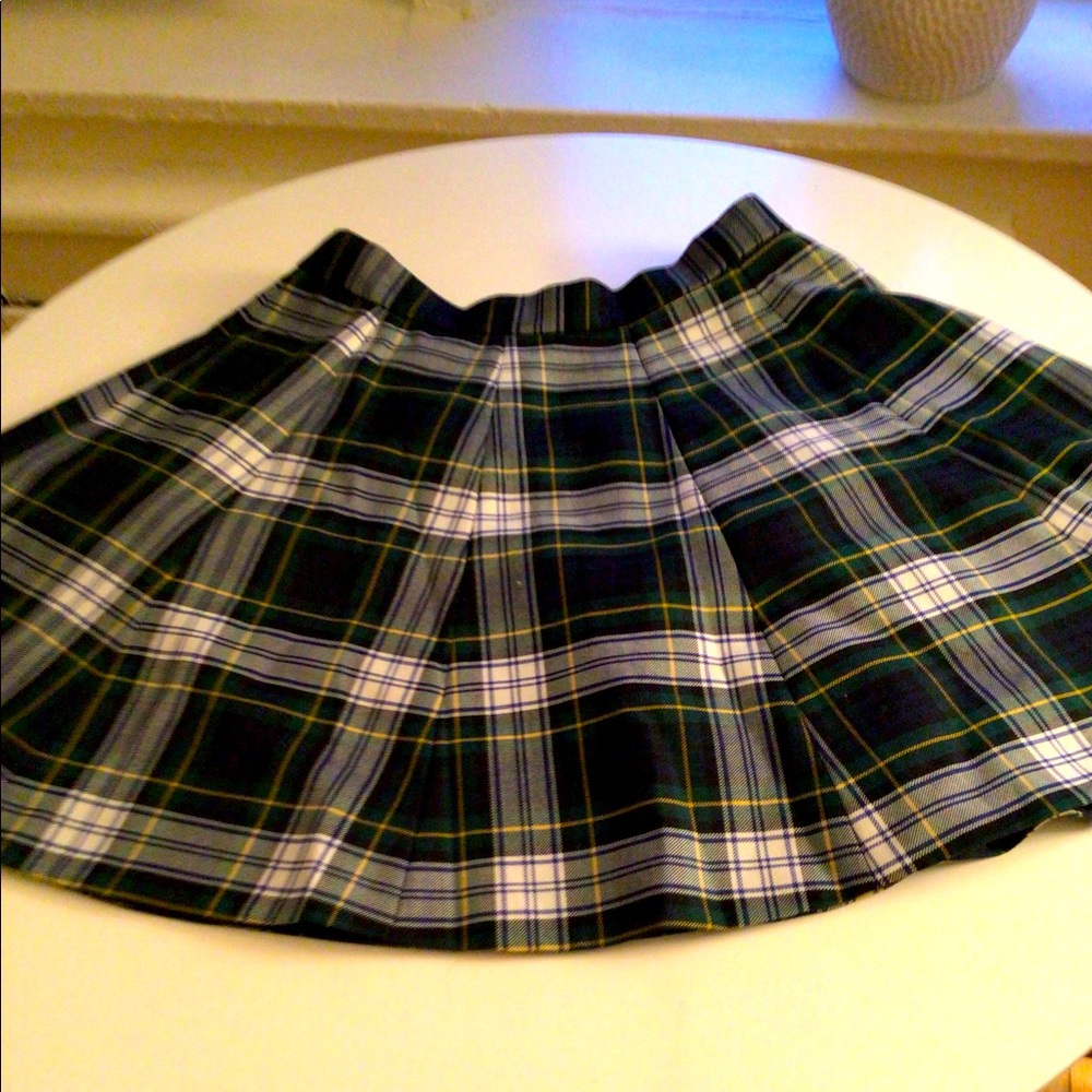 JCREW plaid mini skirt.